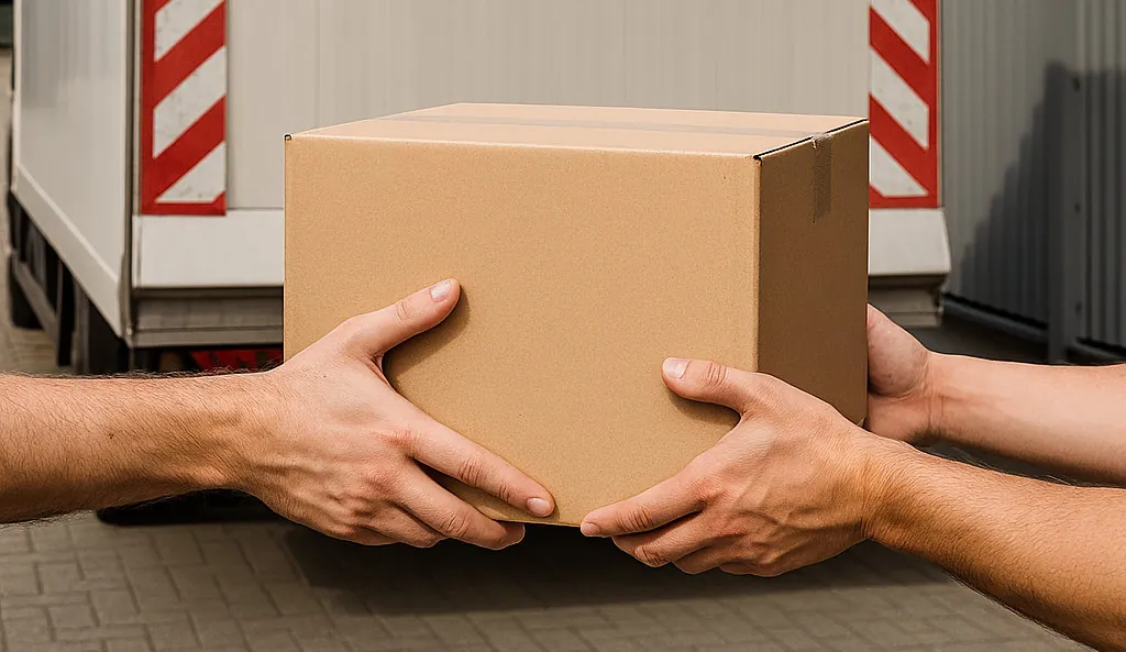Paketübergabe